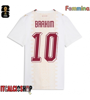 Marocco Brahim Diaz #10 Seconda Maglia Femmina Mondiali 2026 Manica Corta